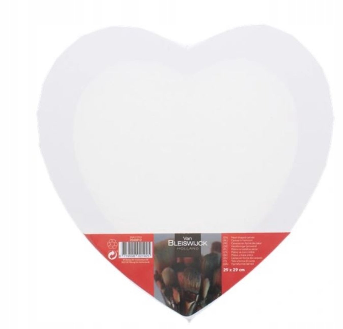 Van Bleiswijck Hart Canvas 29x29cm - Schildersdoek