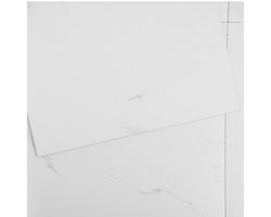 Zelfklevende Vinyl (PVC) Vloertegels - Plaktegels - Formaat 30 x 30 cm - Verpakking 50 Stuks - Dikte 1,5 mm - Waterbestendig - Wit Marmerlook