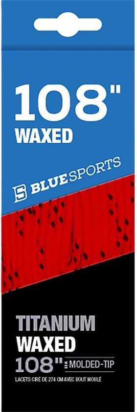 Blue Sports - lacets cirés 84 pouces - 213 cm rouge pour patin de hockey sur glace