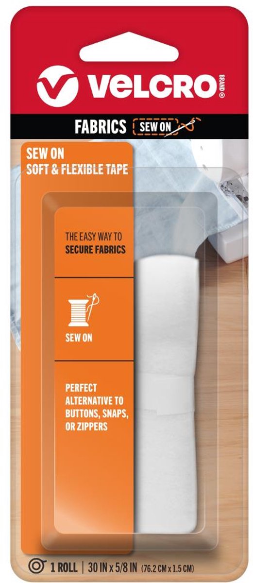 Velcro - Sew-On Soft & Flexible - Flexibele naaisluitingen - wit - 90979
