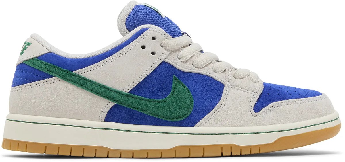 Nike SB Dunk Low - Maat 42 - Grijs / Groen / Blauw - Suede - Sneakers Heren