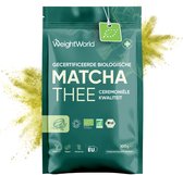 WeightWorld Biologisch Matcha poeder - 100g voor 3+ maanden - Ceremonial Matcha Grade A - Premium Japanse Theebladeren