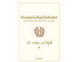 Zwangerschapskalender – 40 Weken Aftellen – Aftelkalender Zwangerschap – 9 Maanden – Zwangerschapscadeau voor Aanstaande Mama - Lamonet