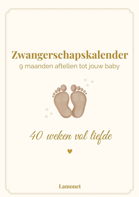 Zwangerschapskalender - Aftelkalender - Zwangerschap - Kalender - 40 Weken - Zwanger Cadeau - 9 Maanden - Birth - Baby - Zwanger - Bevalling - Zwangerschapscadeau