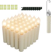 Forever Speed Ledkaarsen voor de kerstboom, met draadloze afstandsbediening, kerstboomkaarsen, witte kaarsen, 60 stuks Forever Speed Ledkaarsen voor de kerstboom, met draadloze afstandsbediening, kerstboomkaarsen, witte kaarsen, 60 stuks
