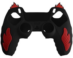 Devil Flame Grip Silicone Hoes / Skin geschikt voor Playstation 5 PS5 DualSense Controller - Zwart