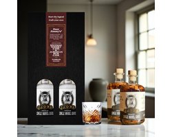 Deer Jimmy’s® Make Your Own Whiskey – Gift Set met whiskey glas – Schotse Whisky Barrel & Jamaicaans Rum Barrel – Rijp je eigen drank met houtsnippers van gebruikte premium vaten