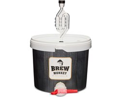Brew Monkey® Vergistingsemmer 5 Liter - Inclusief Tapkraan en Waterslot - Bierbrouwpakket Tool