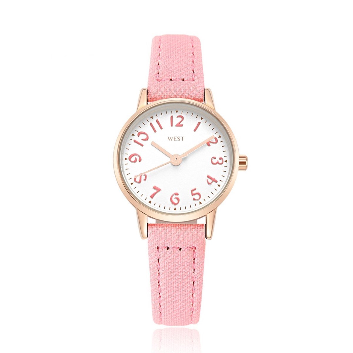 West Watch - model Rose - analoog horloge - Ø 32 mm - roze-rosé keurig