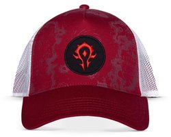World Of Warcraft - Logo Trucker pet - Wit/Rood