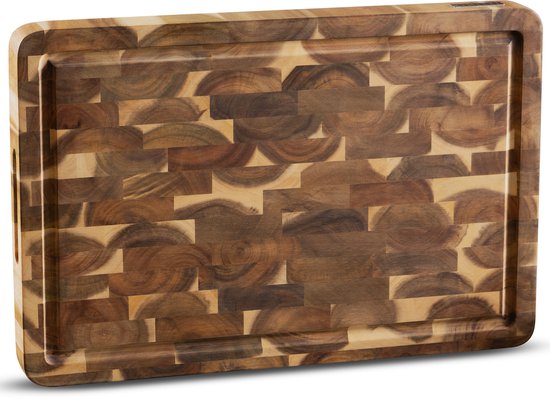 Namture - Snijplank Hout - Premium Olie - 45x30x4 cm - Anti-slip - Hakblok Kopshout - Luxe Giftbox