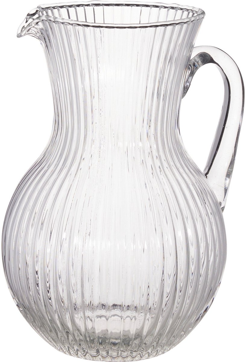 Excellent Houseware waterkan Aqua - transparant - glas - 1,5L - limonadekan - schenkkan - karaf