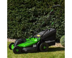 Garden Master® 40V Draadloze Grasmaaier - Dubbele 4Ah Accu en Lader inbegrepen - 43cm Maaibreedte - 50L Grasopvang - Verstelbare maaihoogte - Compact en lichtgewicht