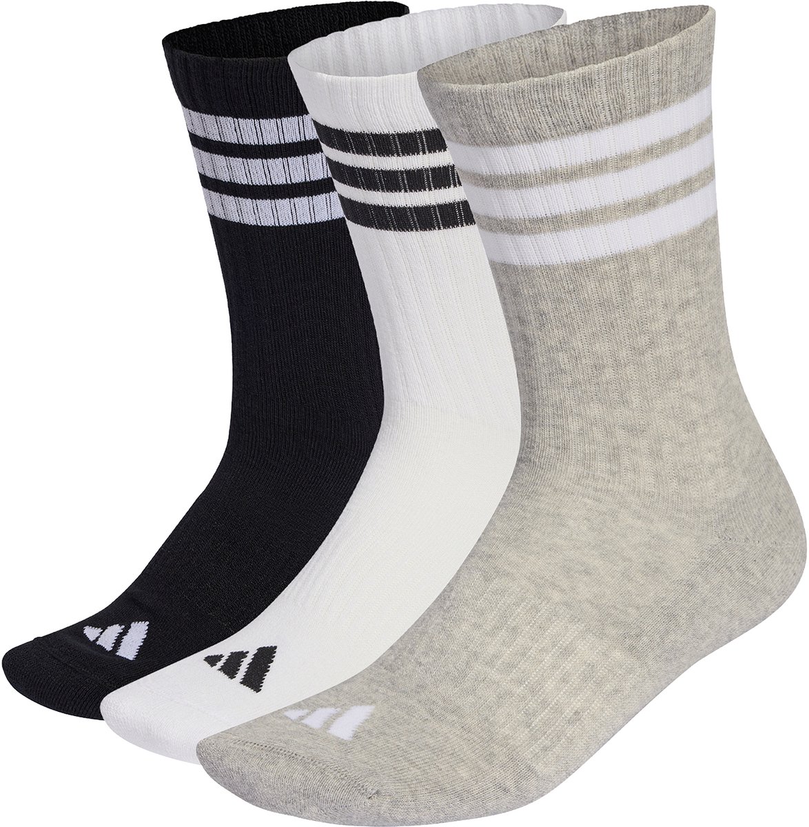 3STRIPES CUSHIONED SPORTSWEAR CREW SOCKS 3 PAIR PACK Multicolor