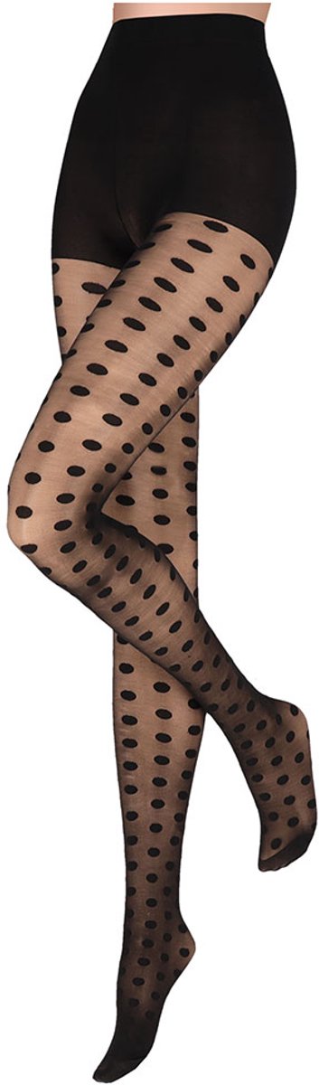 Panty met stippen 40den zwart S/M