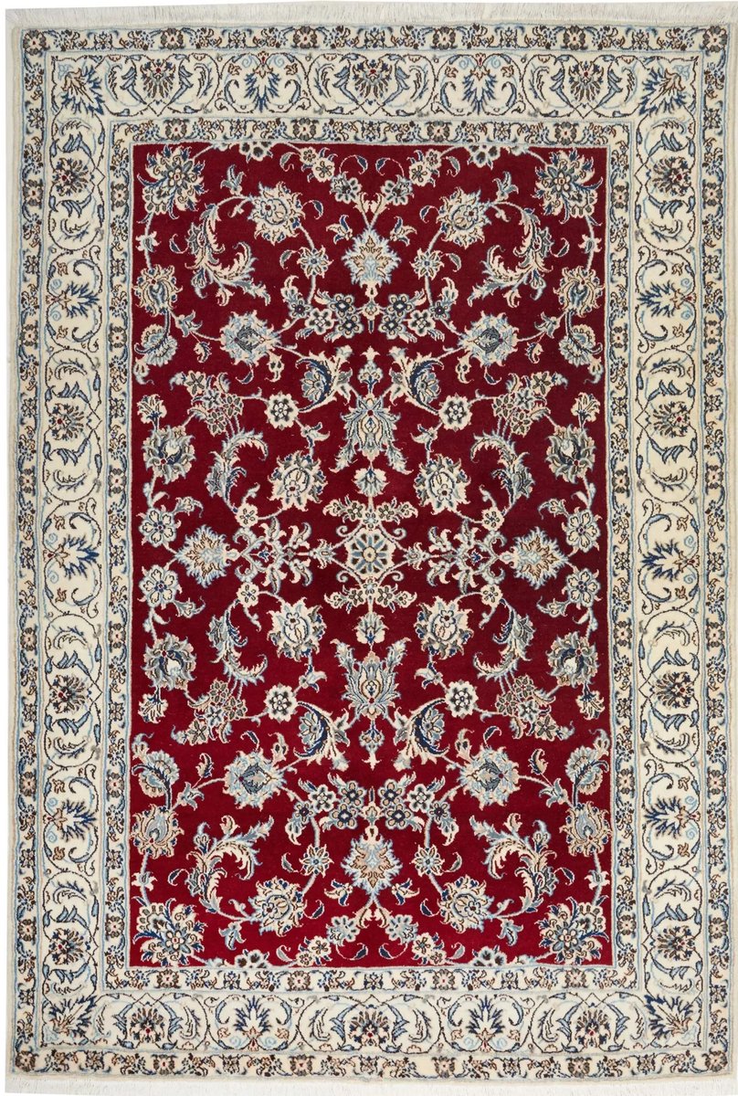 Perzisch Nain tapijt 165×245 cm – Handgeknoopt wol – Bloemenpatroon