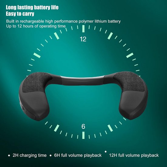 Draagbare Bluetooth Nekband Speaker met HIFI Geluid en Microfoon — afbeelding 2