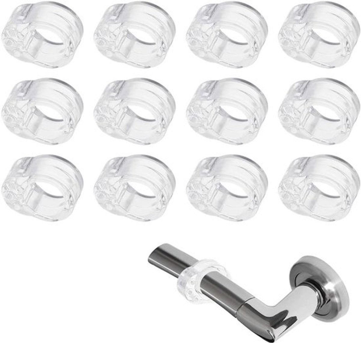 Deurstopper van flexibel silicone voor handgrepen - Elastische buffer ter bescherming van ramen - Geschikt voor badkamer, keuken, slaapkamer