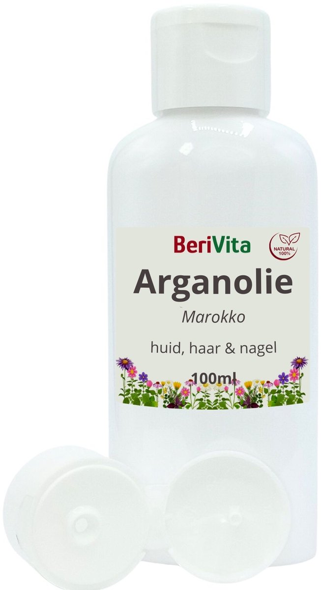 Arganolie 100ml - Pure, Marokkaanse Argan Olie voor Gezicht, Huid en Haren - Koudgeperst
