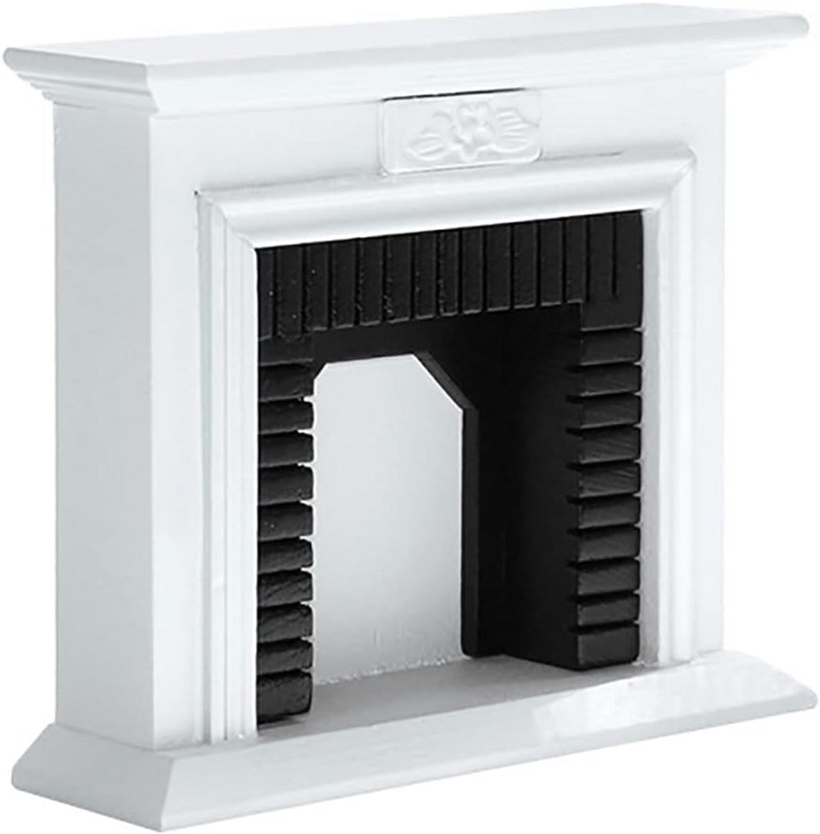 Miniatuur Open Haard Wit Houten Decoratie Poppenhuis Meubels Schaal 1:12