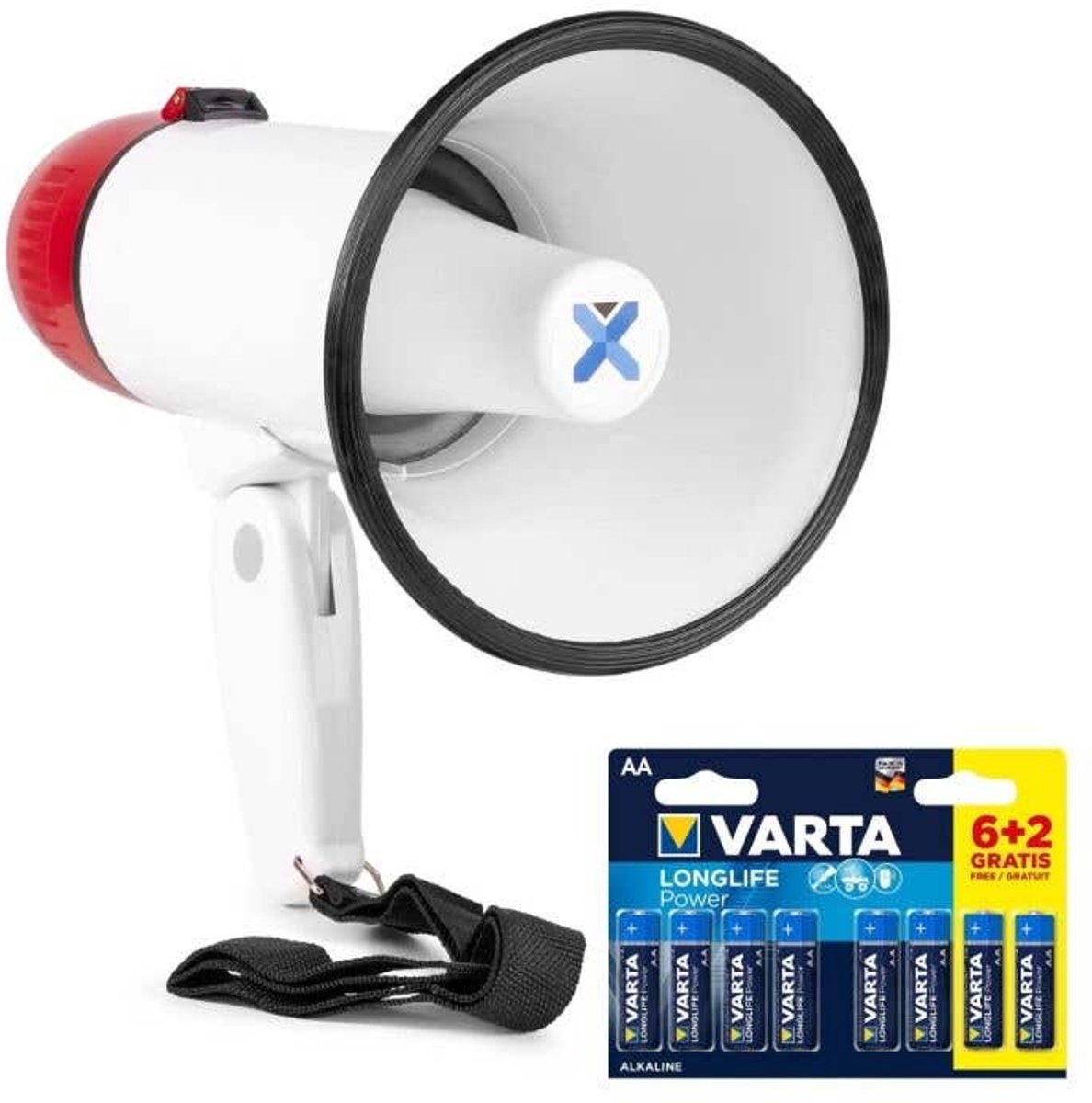 Vonyx MEG018 megafoon met sirene en opnamefunctie inclusief batterijen - 18W