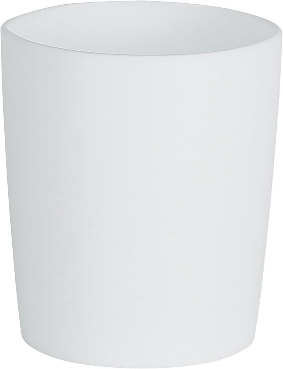 Witte Ondoorzichtige Badkamer Afvalemmer 25 cm Hoog Polypropyleen