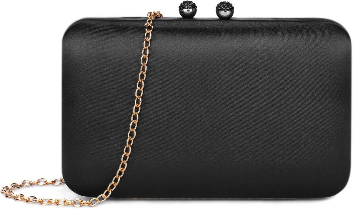 Luxe Geweven Avondtas Dames met Schouderriem en Ketting