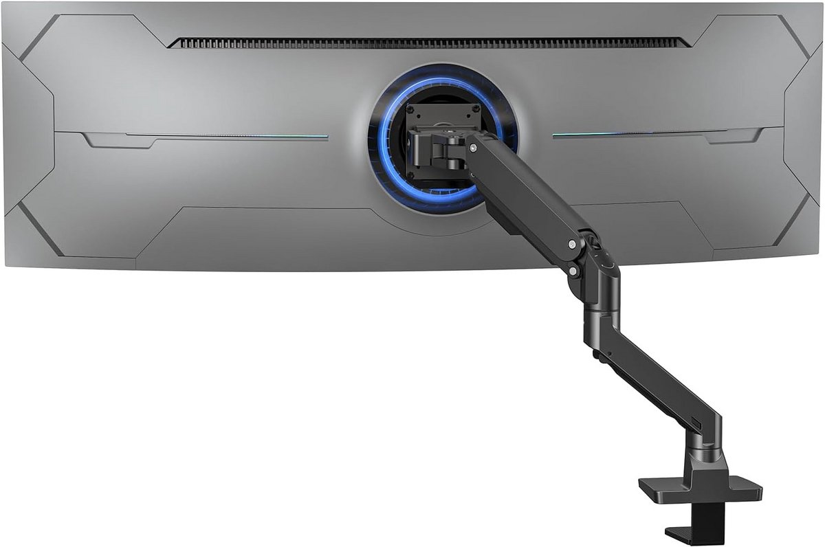 Robuuste Enkele Gasveer Monitorarm voor Ultrawide en Gebogen Schermen tot 49 inch