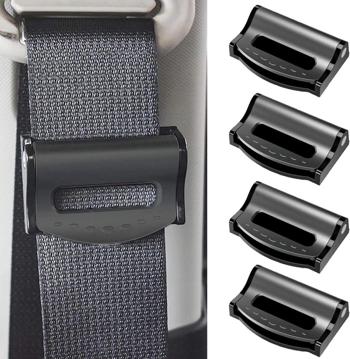4x Autogordelversteller Verstelbare Schouderband voor Meer Comfort en Veiligheid