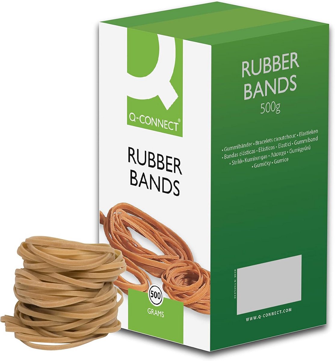 500g Pak Elastiekjes Maat 33 (88,9 x 3,2 mm) Diverse Kleuren