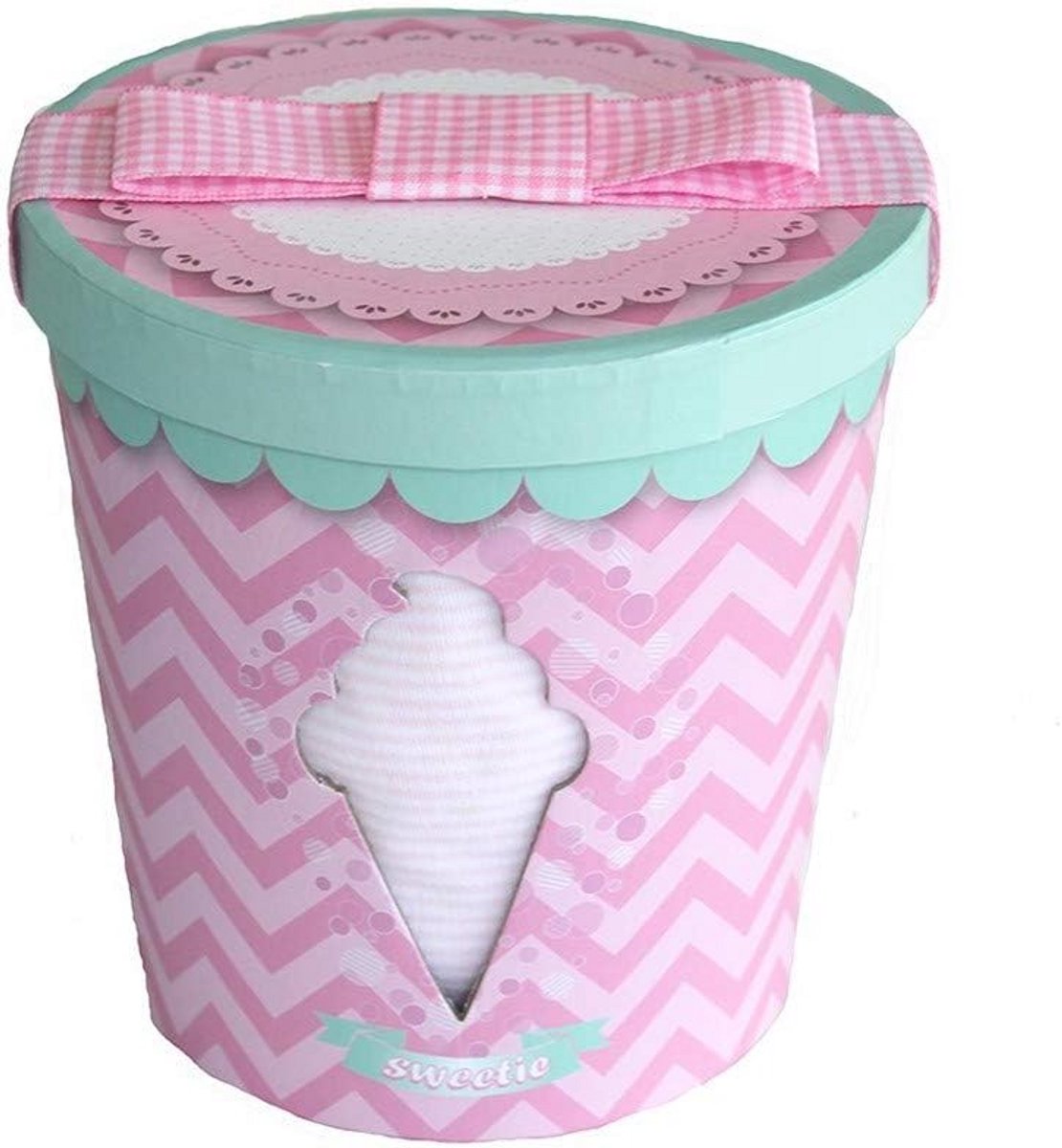 3-delige baby meisjes gift set 0-3 m schattige hartjes body, broek en sokken (roze)