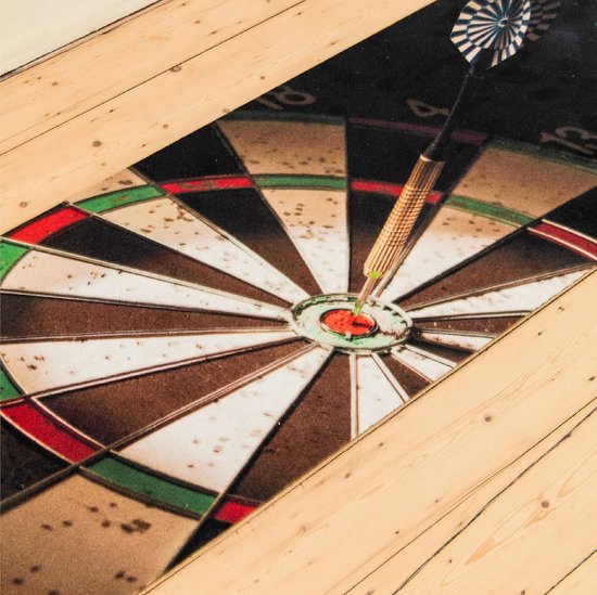 Dartmat 60 x 240 cm - Professionele Vloerbescherming voor Dartbord met Oche en Officiële Gooi-Lijn van 237 cm - Darts Accessoires - Zwart Tapijt — afbeelding 4