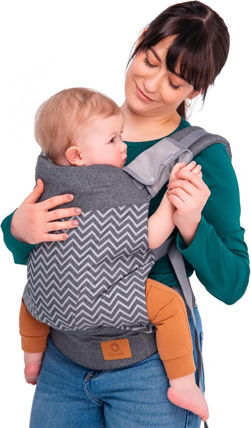 MOMI COLLET Babydrager vanaf 3 maanden, voor baby's en peuters tot max. 20 kg lichaamsgewicht, met capuchon en een hoofdsteun voor de baby, optimale aanpassing met 6 instelpunten, grijs MOMI COLLET Babydrager vanaf 3 maanden, voor baby's en peuters tot max. 20 kg lichaamsgewicht, met capuchon en een hoofdsteun voor de baby, optimale aanpassing met 6 instelpunten, grijs
