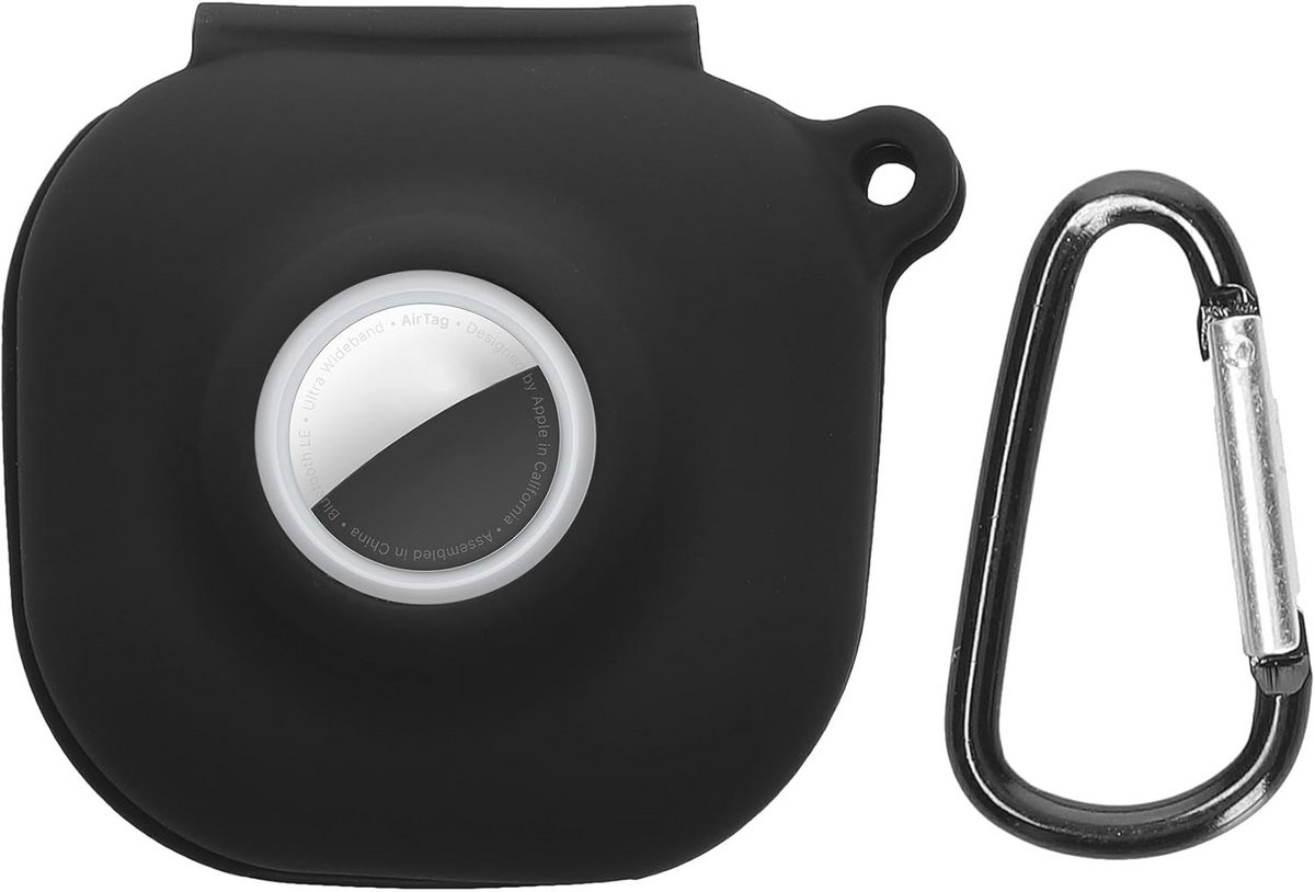 Oordopjes hoesje met AirTag houder - Silicone zwart