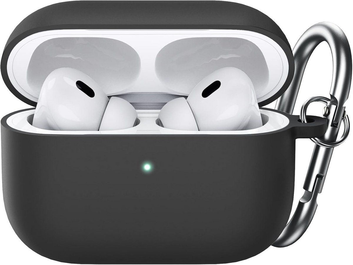 Hoesje met Karabijnhaak voor AirPods Pro (2e en 1e Generatie), Schokbestendige Beschermhoes