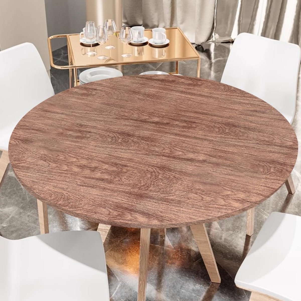Rond Tafelkleed met Elastiek voor Buiten - Diameter 120 cm - Afwasbaar