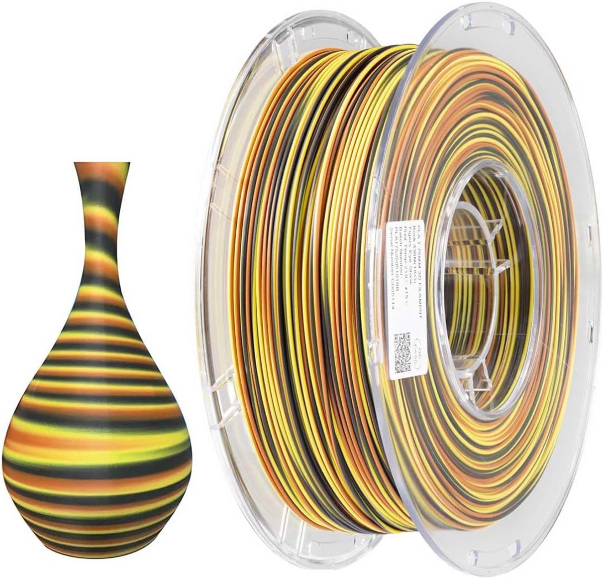 PLA Filament 1.75mm 1kg - Steen Look (Tijgeroog) - 3D Printer Materiaal