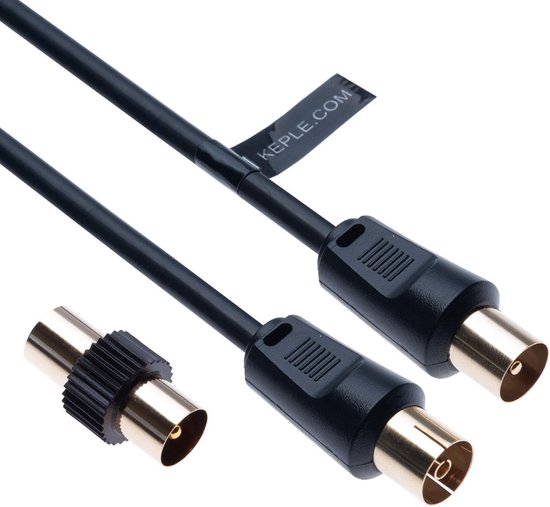 DIGIFLEX RF Coax-adapter – F-type Vrouwelijk Naar Vrouwelijk – Verguld – Metalen Behuizing – Voor TV En Coaxkabels