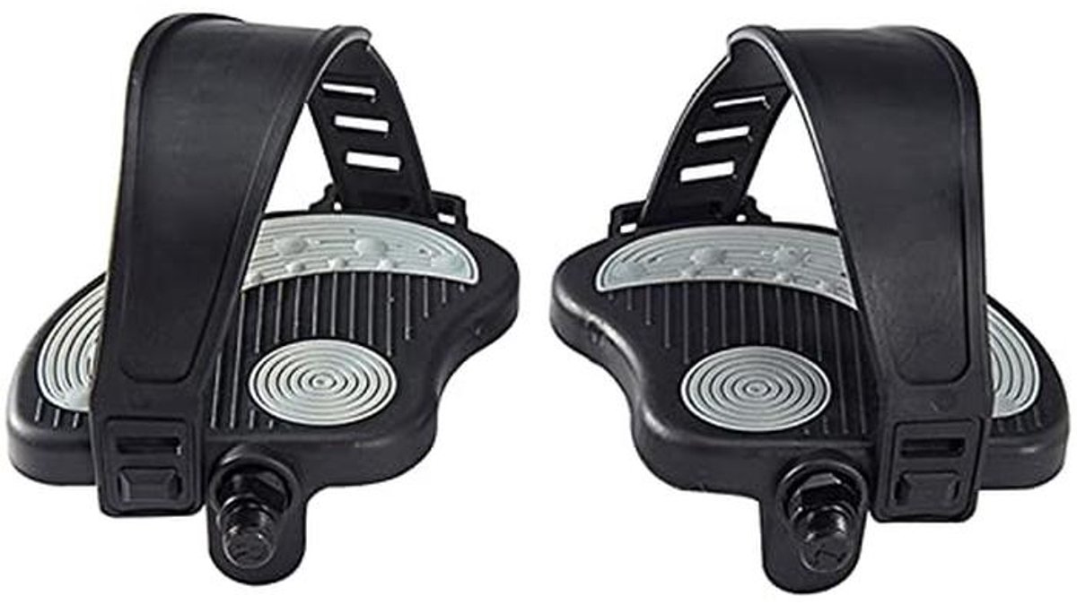 Hometrainer pedalen met riemen voor Spin- en Indoorfietsen - Vervangende Onderdelen (9/16 inch as)
