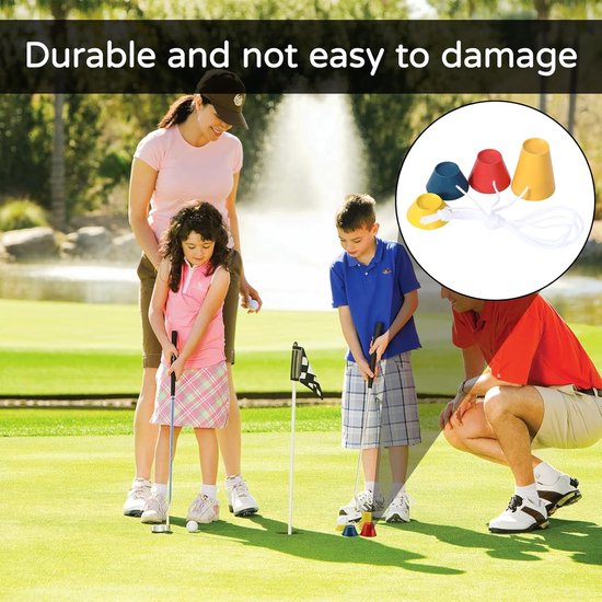 Golf Tees - 16 stuks(38/22/16/12 mm) - Wintertees - Winter Tees - Winter Golftees - Antislip Golf Tee - Golfset - Herbruikbare Tee - Golf Accessoires - Rubberen wintergolftees aan een touw van Merkloos — afbeelding 3