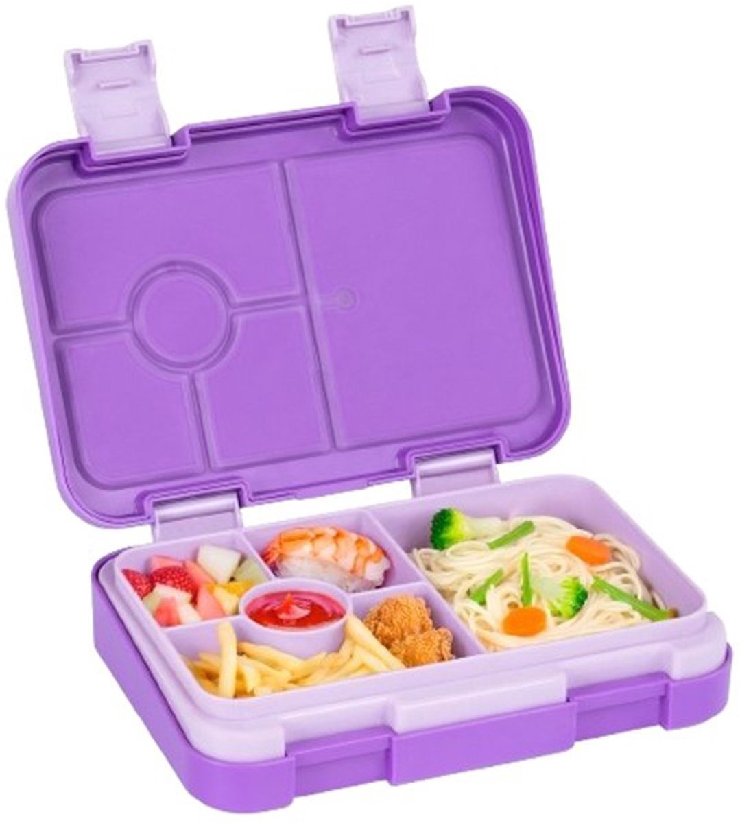 Lunchbox Kids Lunch Box with 6 Compartments for School, Kindergarten, Outdoor, Leakproof