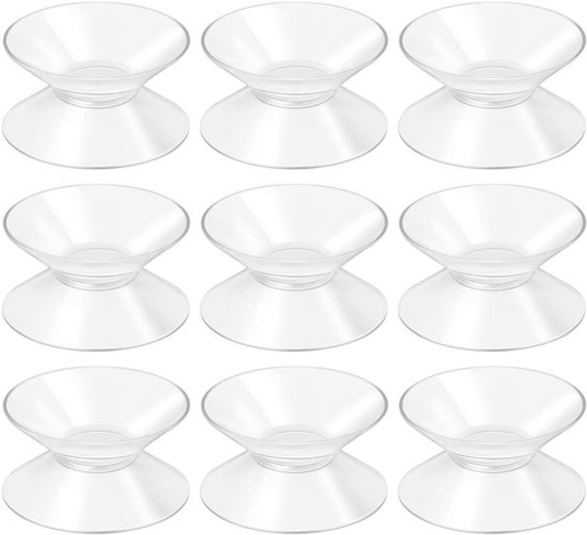 10 stuks zuignappen voor glas en kunststof - aan beide zijden - 30 mm