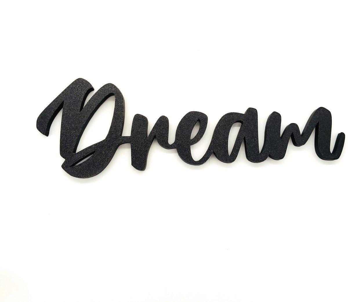 Dream Wandtekst – 3D Cursieve Letters Slaapkamer Decoratie Zwart – Minimalistische Wandlettering Home Decor