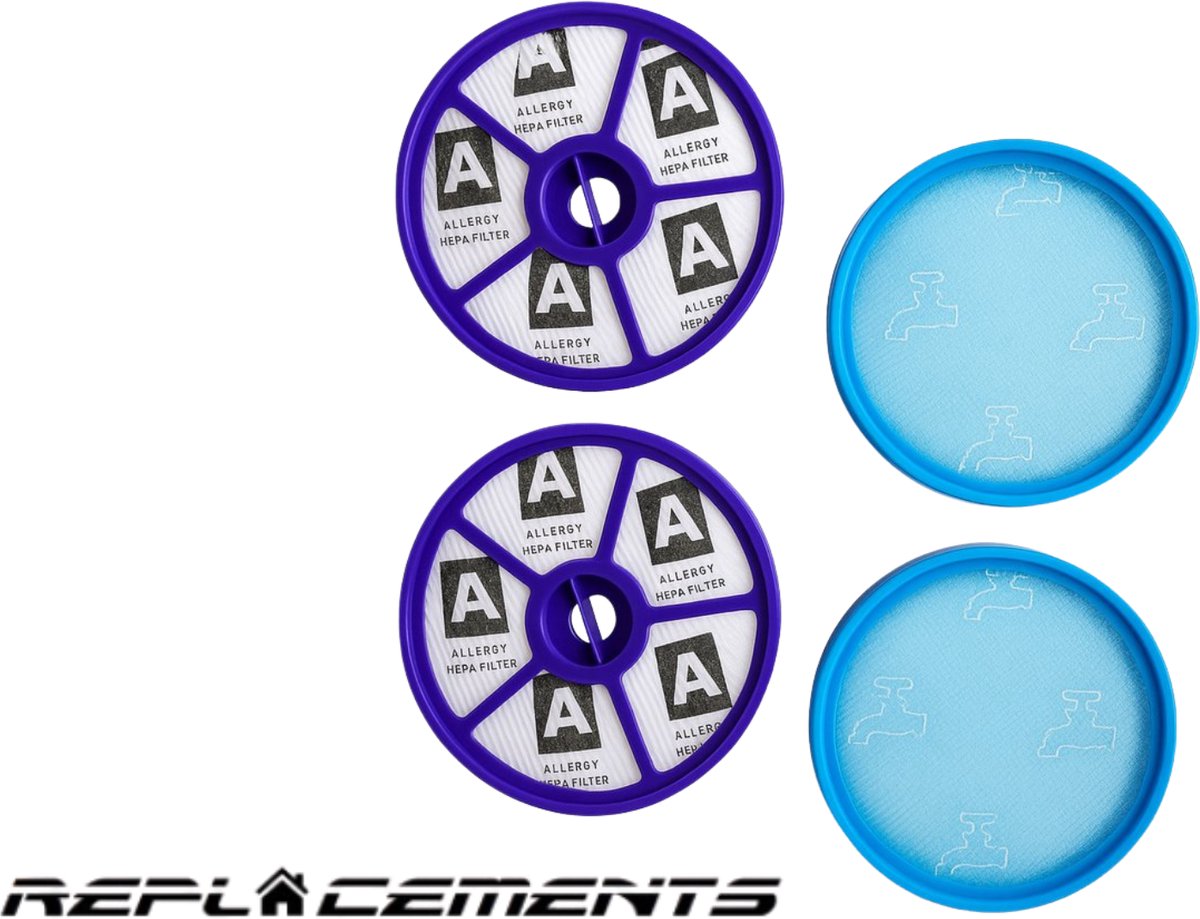 Replacements® filters (4 stuks) geschikt voor de Dyson DC19, DC20, DC21 en DC29