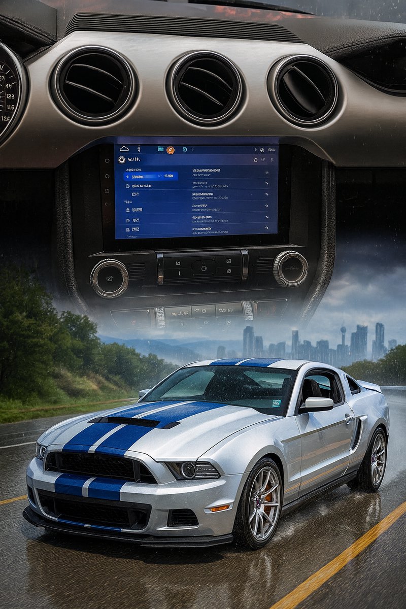 ADIVOX 9 inch T2 geschikt voor Ford Mustang 2014-2020 Android 14 2GB/32GB 8CORE CarPlay/Auto/Wifi/GPS/RDS/DSP/5G/NAV/DAB+