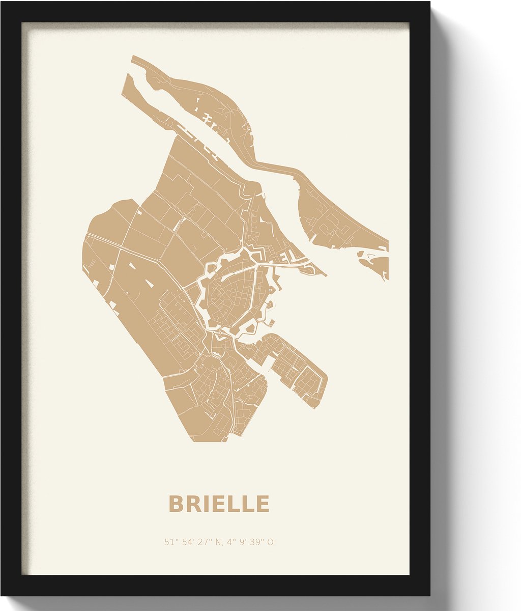 Poster Brielle A3 - 30 x 42 cm - Beige (Exclusief Lijst)