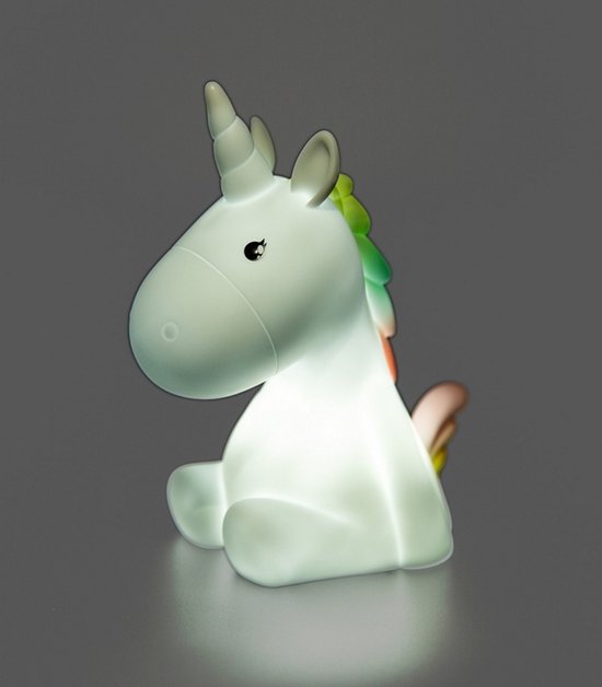 Dhink Eenhoorn Nachtlamp Oplaadbaar met Timer, Dimmer en Tapfunctie– Multi kleur en Wit licht - Nachtlampje kinderen van Dhink — afbeelding 3