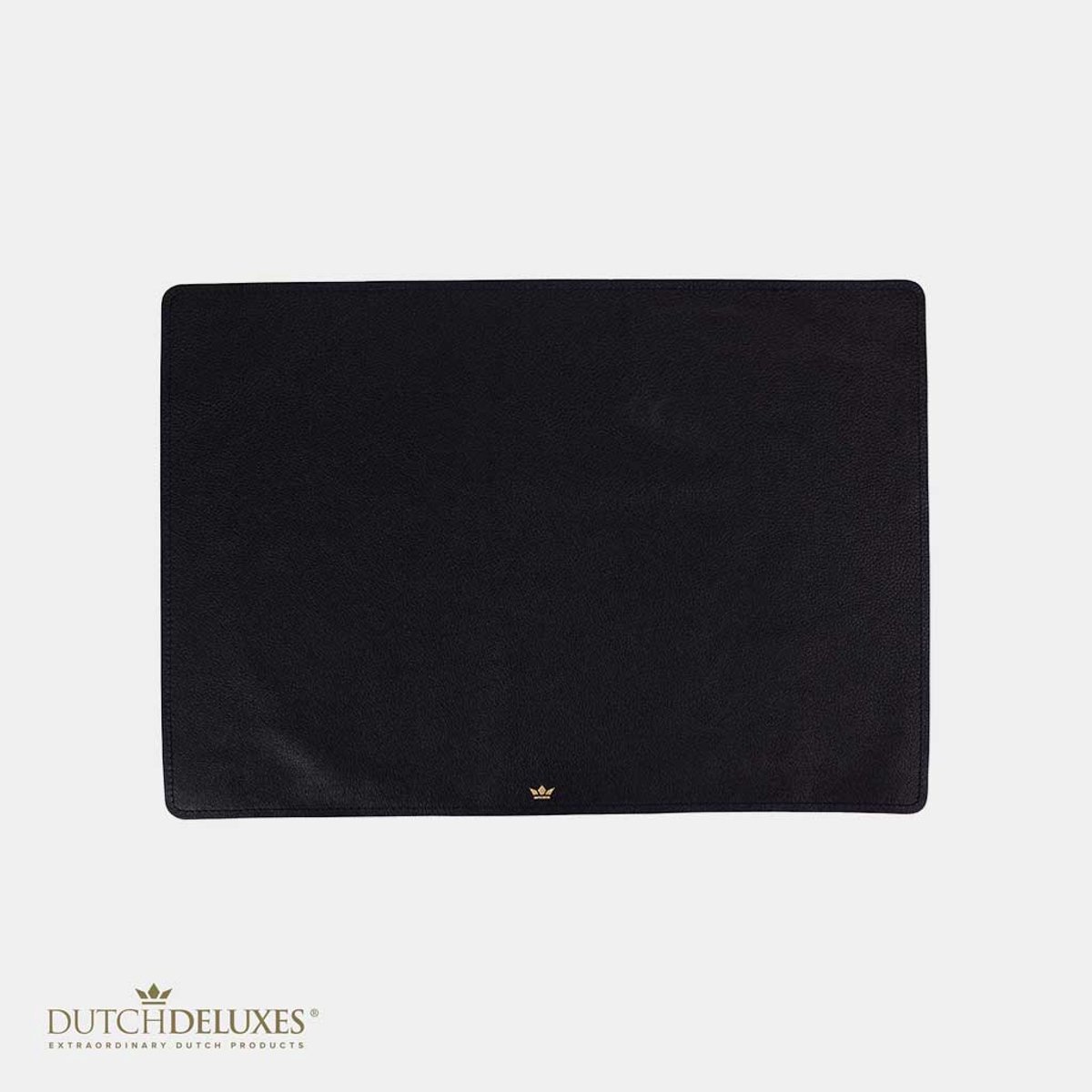 Dutchdeluxes - Leer - Luxe - Placemat - Vol nerf - Zwart