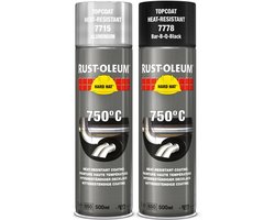 Rust-Oleum Hittebestendige Verf in spuitbus 750°C - Zwart