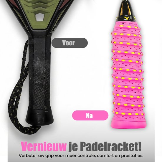 Overgrip - Grip - Griptape - Padel - Overgrip tennis - Overgrip padel - Racketaccessoires - Roze - Premium V2 Overgrip - Grip - Griptape - Padel - Overgrip tennis - Overgrip padel - Racketaccessoires - Roze - Premium V2